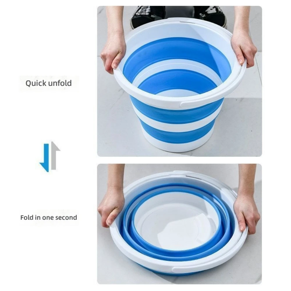 15l folding round bucket with lid(3)