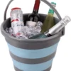 10l collapsible pp+tpr bucket foldable portable ice wine bucket with handle multi purpose outdoor water pail