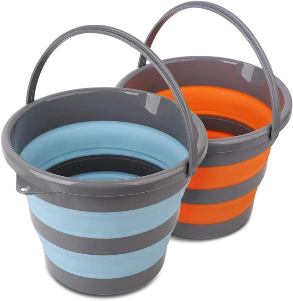 10l collapsible pp+tpr bucket foldable portable ice wine bucket with handle multi purpose outdoor water pail