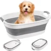 multipurpose foldable pp+tpr washing basin portable for pet grooming dirty clothes storage