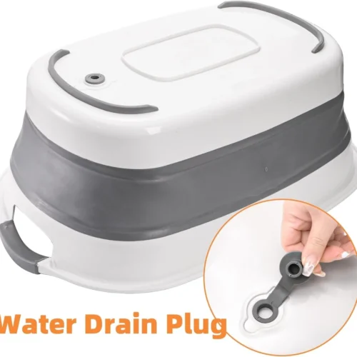 multipurpose foldable pp+tpr washing basin portable for pet grooming dirty clothes storage